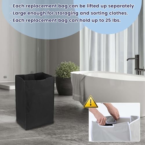 3 Pcs Laundry Sorter Replacement Bags Hamper Cart | Home Organization - Image 5