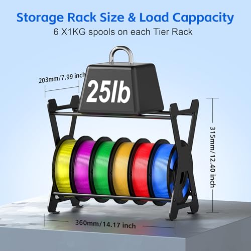 3D Filament Storage Rack, Desktop 3D Printer Filament Organizer - Image 3