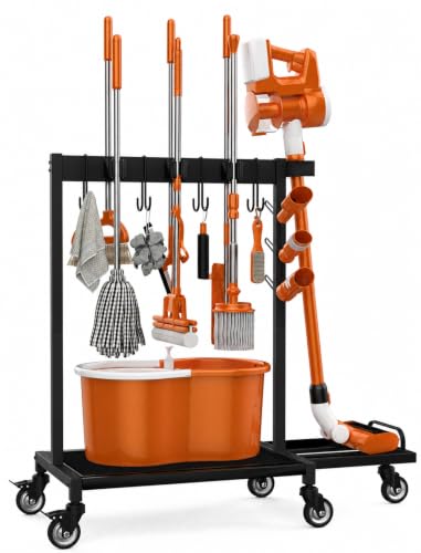 Broom Holder Cleaning Supplies Organizer with Mop Hanger - Image 2