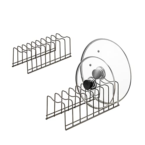 Pot Lid Organizer, Stainless Steel Pot Lid Storage Rack Holder - Image 2