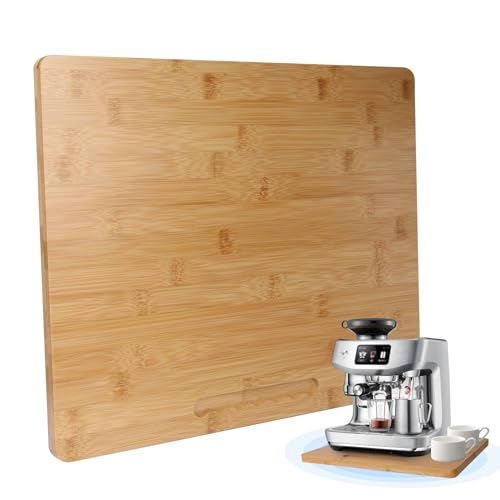 Bamboo Sliding Appliance Tray,Coffee Maker Slider Tray - Image 2