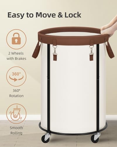 STORAGE MANIAC Rolling Laundry Hamper with Wheels 110L - Image 6