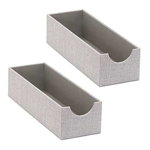 Household Essentials Narrow Organizer Tray 2 Pack, Gray - Image 2