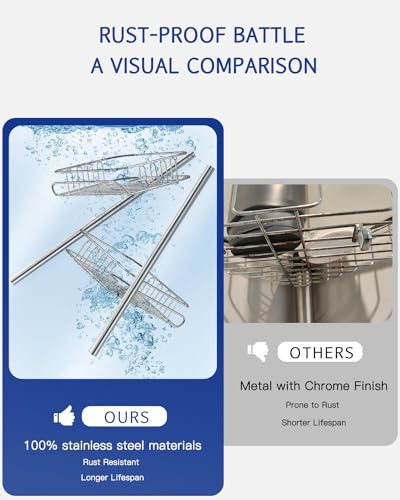 SEIRIONE Rustproof Shower Caddy Corner and Shower Organizer - Image 6