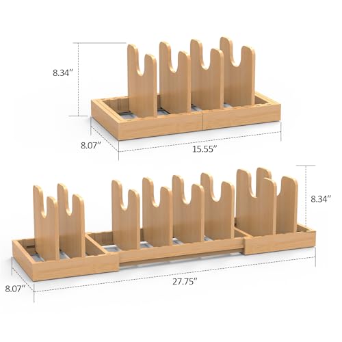 Bamboo Pot and Pan Organizer,Pots and Pans Organizer under - Image 5