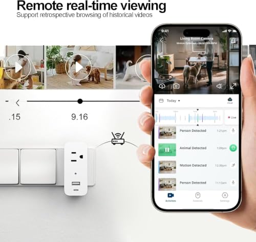 ULar 1080P WiFi Wall Outlet Camera with 32 GB Card Local Storage - Image 6