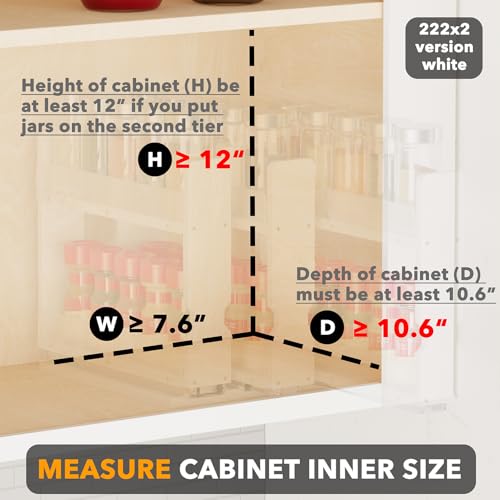 SpaceAid Bamboo Pull Out Spice Rack Organizer for Ca | All Products - Image 5