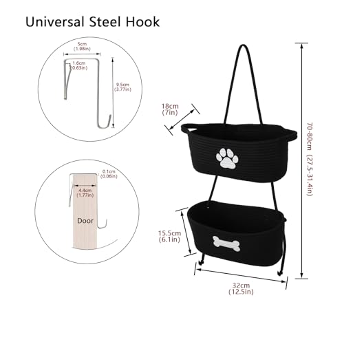 2-Tier Dog Baskets,Over Door Hanging Oganizer for Pet - Image 7