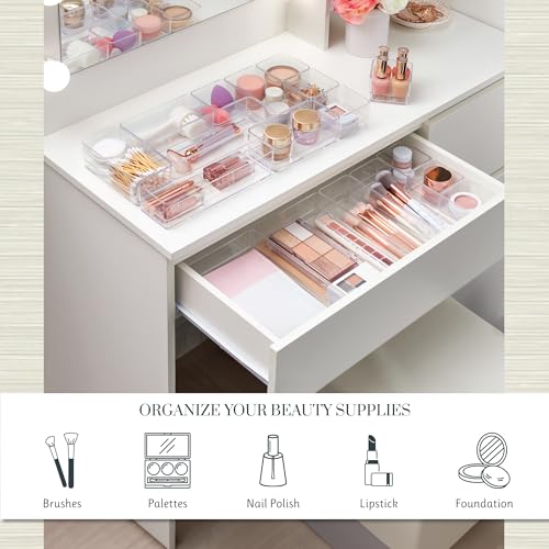 STORi SimpleSort 18-Piece Stackable Clear Drawer Organizer Set | - Image 4