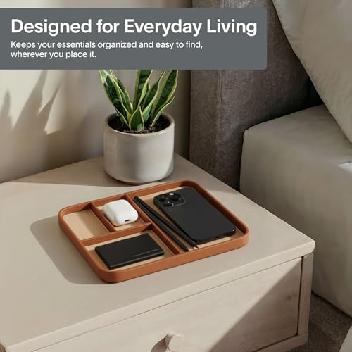 Nordik Leather Valet Tray - Medium EDC Tray - Sand B | All Products - Image 7