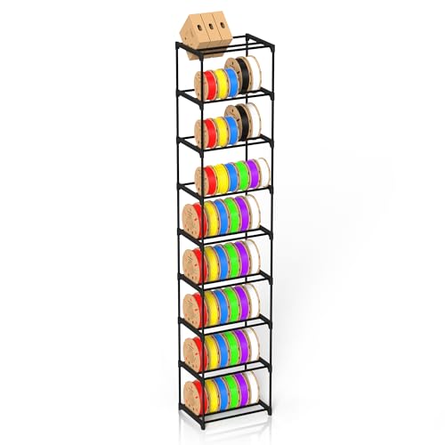 9-Tier 3D Printer Filament Storage Rack with Anti-Tipping - Image 2