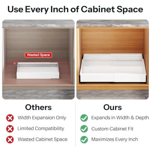 2 Pack Pull Out Cabinet Organizer, Expandable Width - Image 4