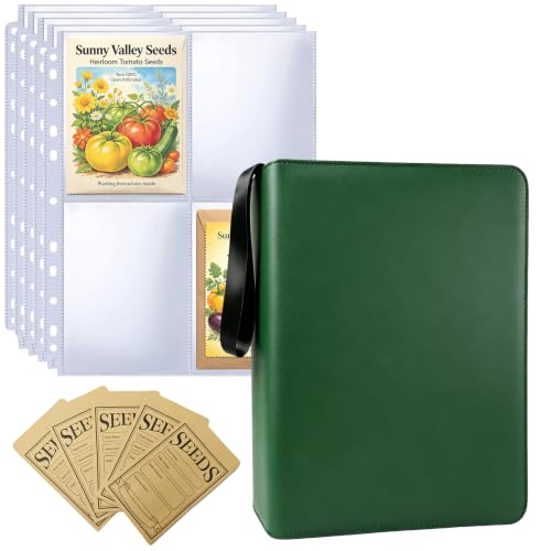 Zippered Seed Organizer Binder with 20 Pcs Seed Envelopes - Image 2