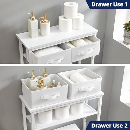MOHOPE 2-Tier Over The Toilet Storage with 2 Fabric - Image 5