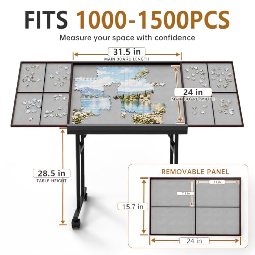 Foldable Puzzle Table 1500 Pcs with Sliding & Detachable - Image 3