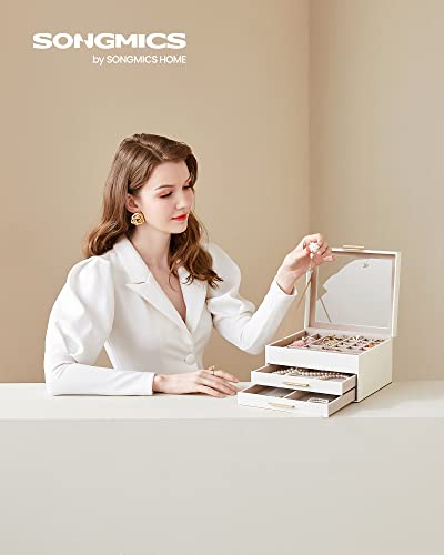 SONGMICS Jewelry Box Organizer, 3-Layer Storage with 2 Drawers - Image 3