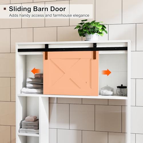 BECOMFORT Over the Toilet Storage Cabinet, Farmhouse Above - Image 5
