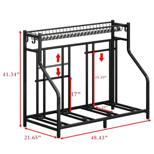 Garage Bike Rack Storage 4 bikes Stand Organizer Adjustable Holds - Image 6