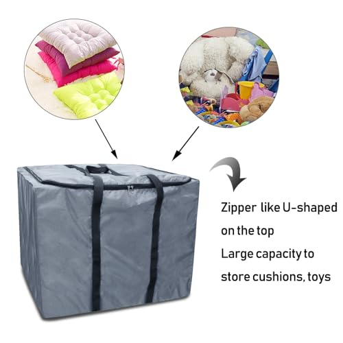 Patio Cushion Storage Bag with Zipper, Dustproof, 32 x32 x24Inces - Image 6