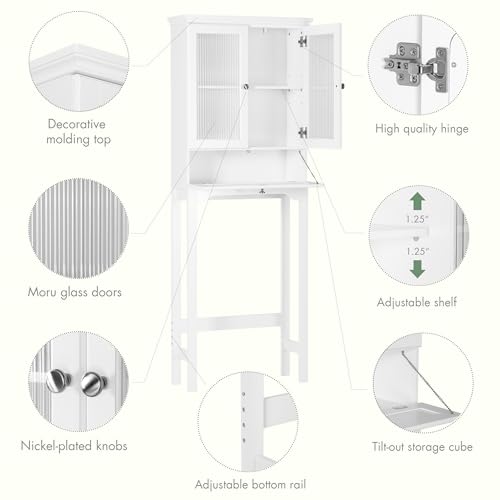 Spirich Over the Toilet Storage Cabinet with Moru Glass - Image 5