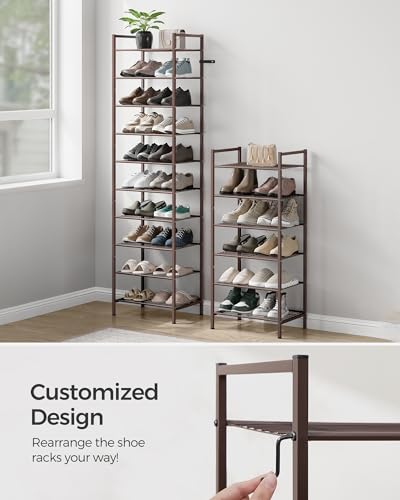 SONGMICS 8-Tier Metal Shoe Rack, Vertical Shelf - Image 5