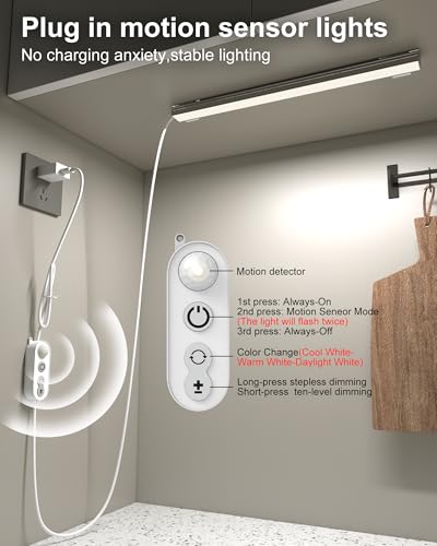 ASOKO Motion Sensor LED Under Counter Light 14.5in 3 Color - Image 3