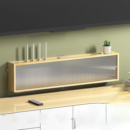 Wall-WiFi Router Storage Box,Wooden Wireless Router Organize Rack - Image 2