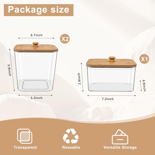 POLRAI 3 Pack Laundry Pod Containers and Dryer Sheet - Image 3