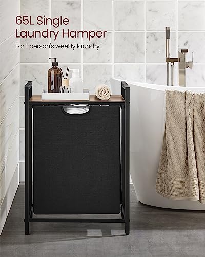 VASAGLE Laundry Hamper with Shelf, 1 Pull-Out Bag - Image 4