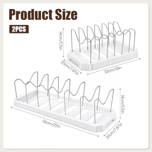 2 Pack Expandable Pot and Pan Organizer Rack for Kitchen Cabinet - Image 3