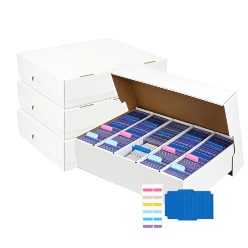 4-Pack Top loader Trading Card Storage Box,12000Count - Image 2