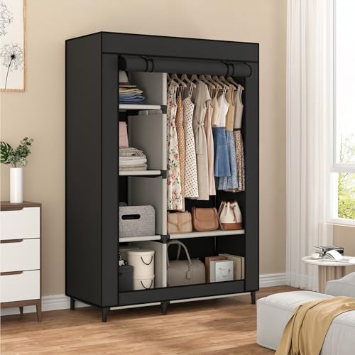 Calmootey Portable Closet Organizer, Space-Saving Storage - Image 2