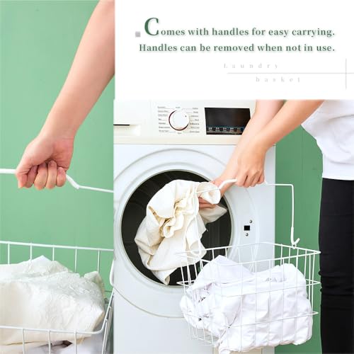 Laundry Cart Square Three Tier Laundry Basket Space-Saving - Image 5