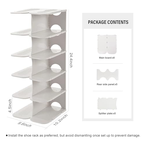 6-Tier Narrow Shoe Rack for Small Entryways, Space-S | All Products - Image 4