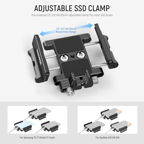 NEEWER Mount Bracket SSD Holder with Cold Shoe Cable Clamp, UA035 - Image 3
