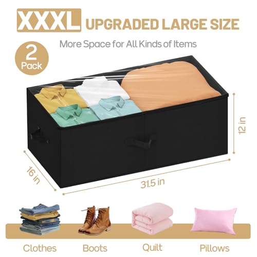 Large Under Bed Storage Containers, 12" Height - Image 3