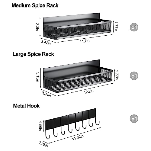 Aufworld Magnetic Spice Rack for Refrigerator, 3 Pack - Image 3