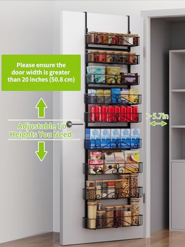 9-Tier Over Door Storage Rack, Heavy Duty Metal Hanging - Image 4