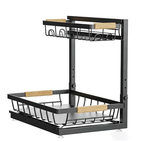 Expandable 2-Tier Under-Sink Organizer with Sliding Drawer – - Image 6