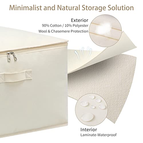 3 Pack Canvas Comforter & Blanket Storage Bags with Clear - Image 5