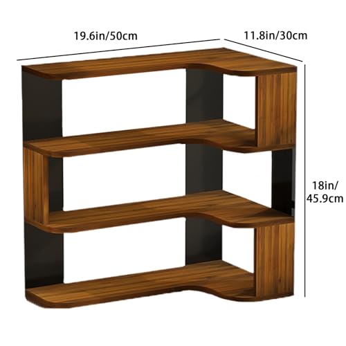Desktop Organizer Shelf, Multi-Tier Space Saving Bookshelf - Image 3