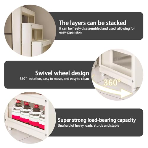 Slim Storage Cart, Pull Out Kitchen Gap Organizer - Image 5