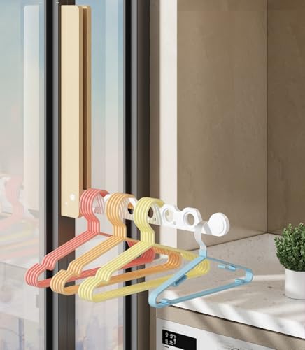 Natural Wood Folding Clothes Hanger Rack for Laundry Room - Image 3