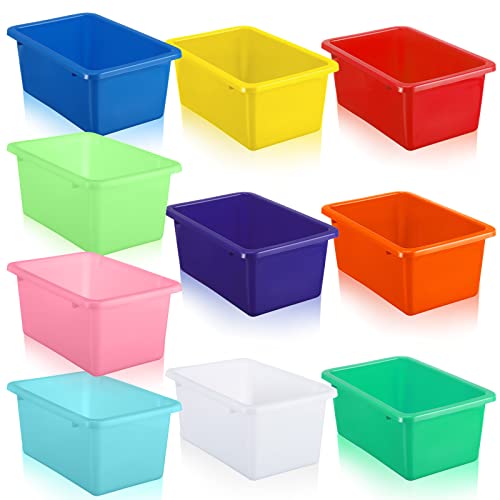 Tuanse 10 Pcs Plastic Cubby Storage Bins Toy Storage Bins - Image 2