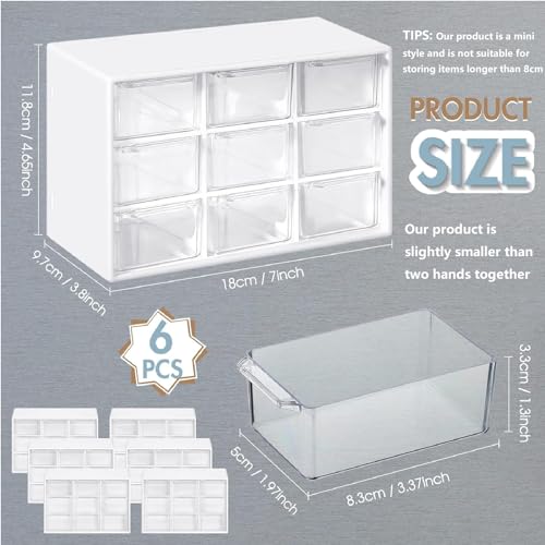 Amyhill 6 Pcs Mini Drawer Organizer Small Organizer with 9 - Image 4