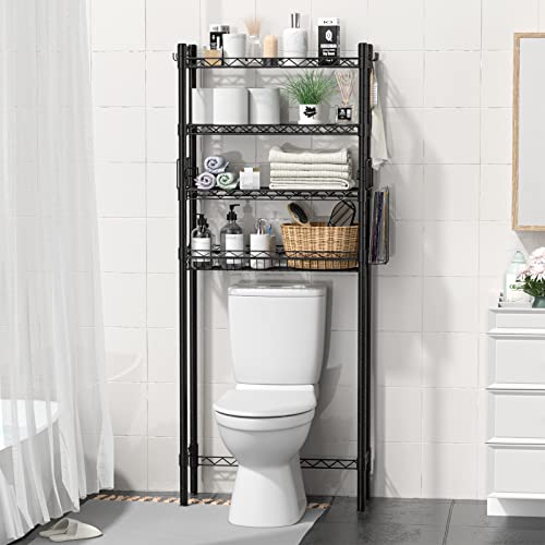 Hodonas Over Toilet Bathroom Organizer, Black - Image 6