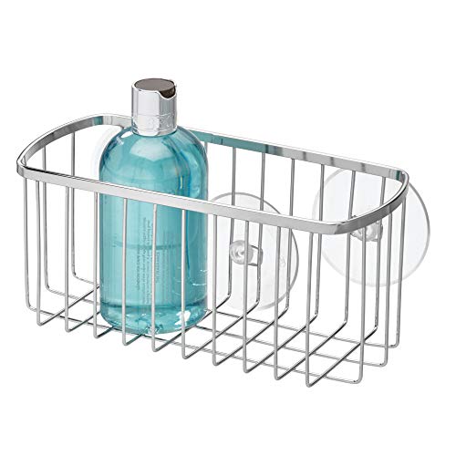 InterDesign Suction, Rectangle Basket, Polished Stainless Steel - Image 2