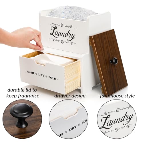 Goaste Dryer Sheet Holder with Drawer, Wood Dryer Sheet - Image 5