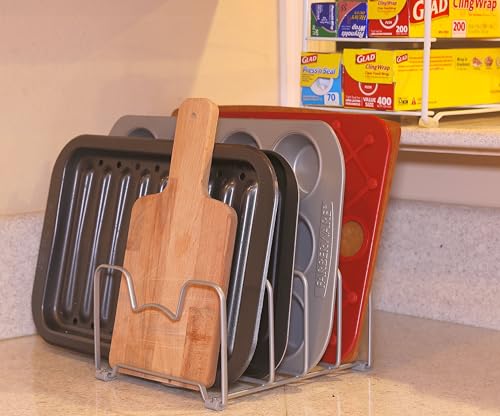Simple Houseware 2-Pack Kitchen Pan Pot Lid Organizer Rack - Image 5