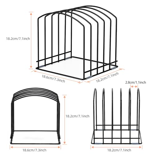 2PCS Cutting Board Organizer for Cabinet, 5 Standard (1.1") Slots - Image 3